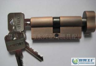 優質大60MM單開銅鎖芯 亞光紅古銅設計，耐用與美觀的完美結合